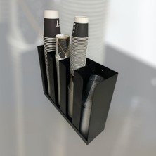 Goffee 4 Bölmeli Karton,plastik Bardak Kapak Standı