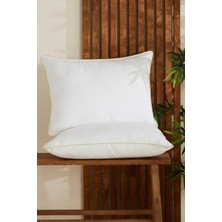 Seda Home Art Gold Serisi %100 Kaz Tüyü Doğal Yastık - 50X70 1000gr , %30 Gıdık-%70Sırt Tüyü ,Gold biyeli