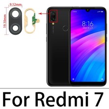 Xiaomi Redmi 7 Arka Kamera Camı Lens Yapışkanlı