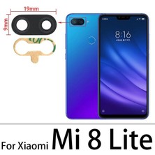 Xiaomi Mi 8 Lite Arka Kamera Camı Lens Yapışkanlı