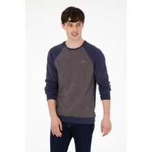 U.S. Polo Assn. Erkek Regular Fit Bisiklet Yaka İndigo Sweatshirt 50290763-VR028