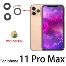 iPhone 11 Pro Max Arka Kamera Camı Lens Yapışkanlı