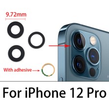 iPhone 12 Pro Arka Kamera Camı Lens Yapışkanlı