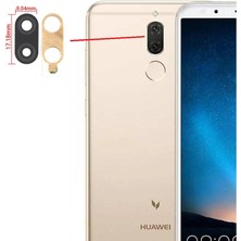 Tkgz -  Mate 10 Lite Arka Kamera Camı Lens Yapışkanlı