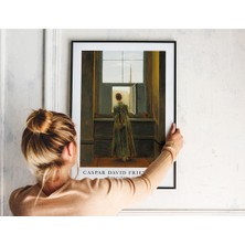 Kof Design Penceredeki Kadın Posteri - Caspar David Friedrich Posterteri. Sanat Eserleri Posteri.