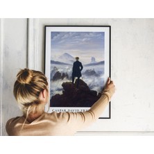 Kof Design Caspar David Friedrich Bulutların Üzerinde Yolculuk (Wanderer Above The Sea Of Fog) Tablosu Posteri