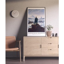 Kof Design Caspar David Friedrich Bulutların Üzerinde Yolculuk (Wanderer Above The Sea Of Fog) Tablosu Posteri