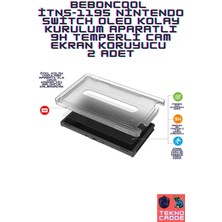 Beboncool ITNS-1195 Kolay Uygulama Aparatlı Nintendo Switch OLED Cam Ekran Koruyucu 2 Adet