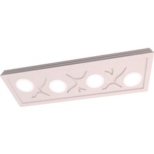 Motifpiyer Hazır Spotlu Tavan Paneli Matrix Serisi-Modern LED Uyumlu Tavan Göbeği/Rectangle-core