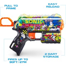 X-Shot Skins Flux Sonic The Hedgehog 8 Mermili Sünger Dart Atan Silah 21 cm Hyper Spike