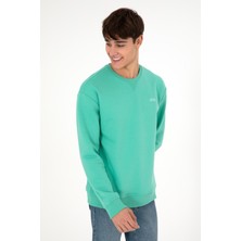 U.S. Polo Assn. Erkek Bisiklet Yaka Mint Basic Şardonlu Sweatshirt 50295148-VR152