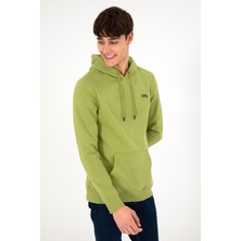 U.S. Polo Assn. Erkek Kapüşonlu Fıstık Yeşili Basic Şardonlu Sweatshirt 50295176-VR087