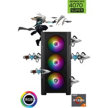 Gaming Ryzen 7 9800X3D 64GB Ddr5 1tb SSD Rtx 4070 Super B650 240MM Sıvı Soğutma Oyun Bilgisayarı