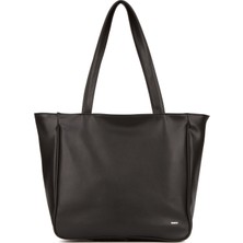 Newish Kadın Siyah Deri Justen El ve Omuz Çantası new275