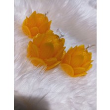 Meltt Candle 2'Li Sarı Lotus Çiçeği Mum