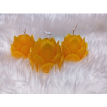 Meltt Candle 2'Li Sarı Lotus Çiçeği Mum