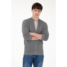 U.S. Polo Assn. Erkek Gri Melanj Hırka (Triko) 50288871-VR086