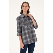 U.S. Polo Assn. Kadın Gri Uzun Kollu Tunik Gömlek 50297096-VR024