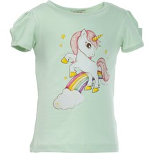 Duca Karnaval Etek ve Unicorn Baskılı Kısa Kol Body Ikili Takım
