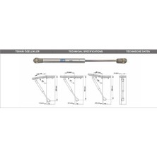 Std 80N Gazlı Piston Dolap Kapak Amortisörü