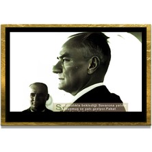 Marsilyan Yapay Zeka ile Yenilenmiş Atatürk Fotoğrafları Siyah Beyaz Cam Tablo, 3D Dekoratif Baskı 600