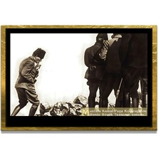 Marsilyan Yapay Zeka ile Yenilenmiş Atatürk Fotoğrafları Siyah Beyaz Cam Tablo, 3D Dekoratif Baskı 758