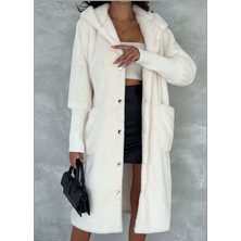 Kapüşonlu Tasarım Kürk Kaban