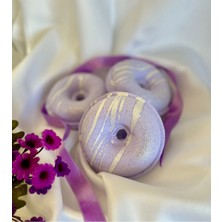 Star Bath Bomb Xxl 3 Adet Lavender Donut Köpüren Banyo Topu, Küvet Topu , Jakuzi Köpüğü