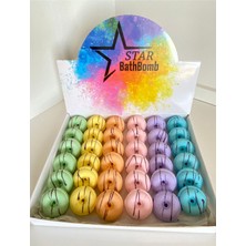 Star Bath Bomb 30 Adet 45 Gr Karışık Mini Donut Banyo Topu / Nem Bombası