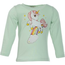 Duca Unicorn Baskılı Uzun Kol Body ve Kabarık Tütü Etek Ikili Takım
