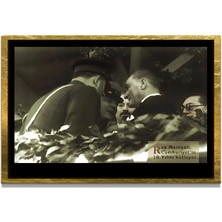 Marsilyan Yapay Zeka ile Yenilenmiş Atatürk Fotoğrafları Siyah Beyaz Cam Tablo, 3D Dekoratif Baskı 518