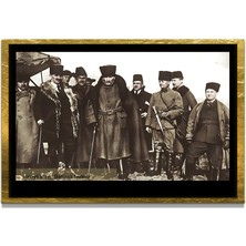 Marsilyan Yapay Zeka ile Yenilenmiş Atatürk Fotoğrafları Siyah Beyaz Cam Tablo, 3D Dekoratif Baskı 692