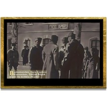 Marsilyan Yapay Zeka ile Yenilenmiş Atatürk Fotoğrafları Siyah Beyaz Cam Tablo, 3D Dekoratif Baskı 736
