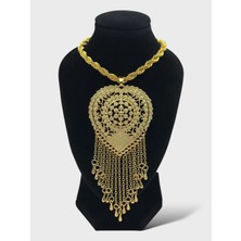 Arnes Jewelry Çelik 22 Ayar Altın Kaplama Hint Kolye