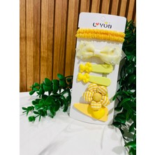 Uras Desing Yeni Kore Model 7 Li Toka Seti Işıltılı Papatyakurdele Lastikli Set