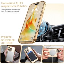 Novatis iPhone 14 Pro Max Uyumlu Kılıf Kamera Lens ve Hoparlör Toz Korumalı Kablosuz Şarj Özellikli Kenarları Renkli Arkası Şeffaf