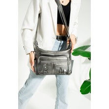 Mega 101 Yerli Yıkama Deri Kadın Çapraz Çanta