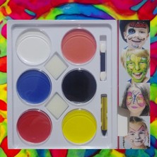 Vıp Kalite Palyaço Yüz Boyası 6 Lı Yüz Boyama Paleti Face Paint Colors Kostüm Aksesuarları Özel Seri