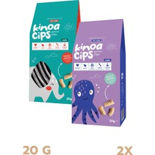 2 Paket 20 Gr. Sade Kinoa Cips For Kids Tatlı Fil ve Bebek Ahtapot