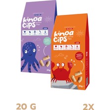 2 Paket 20 Gr. Sade Kinoa Cips For Kids Bebek Ahtapot ve Neşeli Yengeç