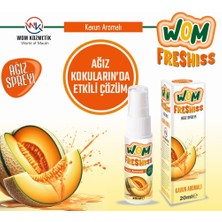 Wom Ağız Spreyi, Ağız Kokusu Önleyici Sprey, Propolis Katkılı, 20ML, Alkolsüz, Kavun Aromalı