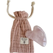 Mana Botanicals Pembe Kuvars Gua Sha Yüz Masaj Taşı