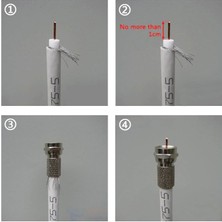 Moonkip Uydu Kablosu Konnnektörü - F Connector - F Konnektörü Uydu Kablosu Için