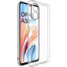 Wowacs Oppo A38 ile Uyumlu Kılıf Şeffaf Kamera Korumalı Esnek Silikon Telefon Kılıfı Kapak