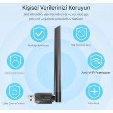 Vention AC650M Wifi+Bluetooth Adaptörü CE/FC /ROHS Lisanslı Süper Hızlı Çift Bant 5Ghz 650Mbps/433Mbps/2.4Ghz 133Mbps