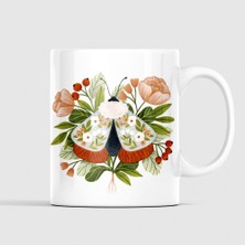 Kuppa Kuppa Kelebek Motifli Romantik Kahve Kupası