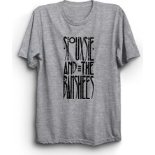 The Fame Siouxsie And The Banshees, Font, Rock Metal Müzik, Gri Pamuk Tişört
