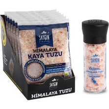 Saygın Himalaya Kaya Tuzu 6 x 500 gr  + Kristal Kaya Tuzu Değirmenli 110 gr