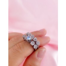 Neva Jewelry İkili Tektaş Yüzük