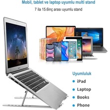 Diperla Alüminyum Macbook Uyumlu 7 Kademeli Notebook Stand